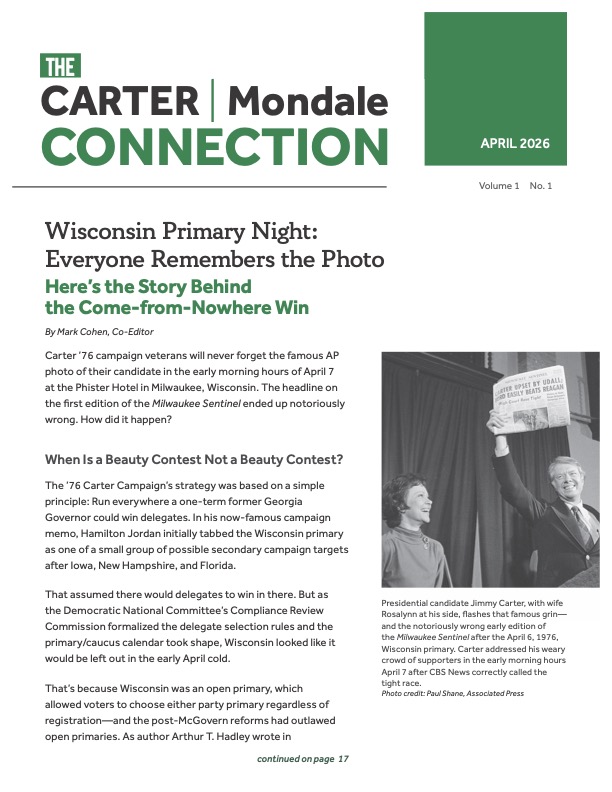 The Carter-Mondale Connection — Volume 1, Issue 1